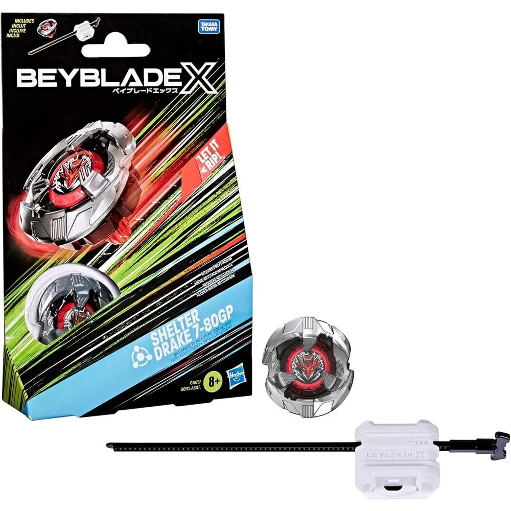 Beyblade X Shelter Drake Starter Kit - Figura da Collezione - Nerdscape Nerdscape