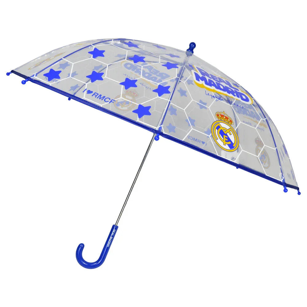 Real Madrid manual transparent umbrella 48cm Nerdscape