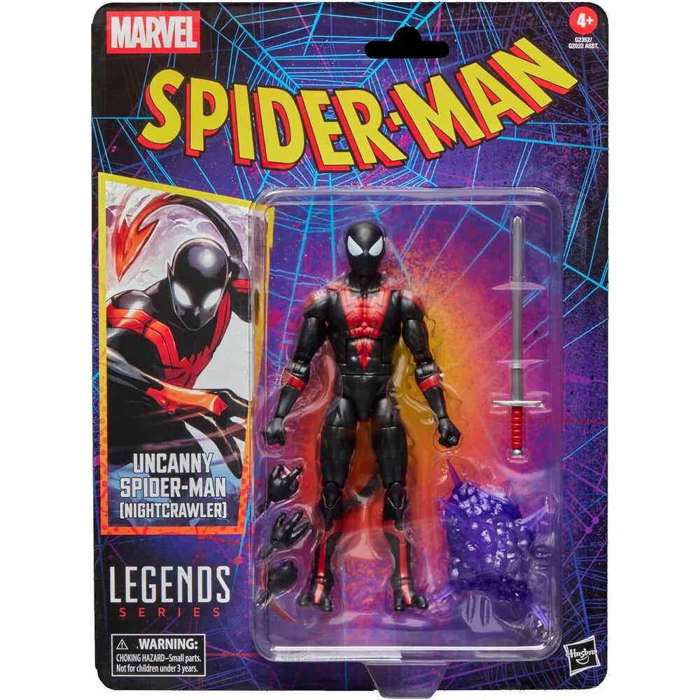 Marvel Legends Spider-Man Uncanny Nightcrawler - Figura da Collezione 15cm - Nerdscape Nerdscape