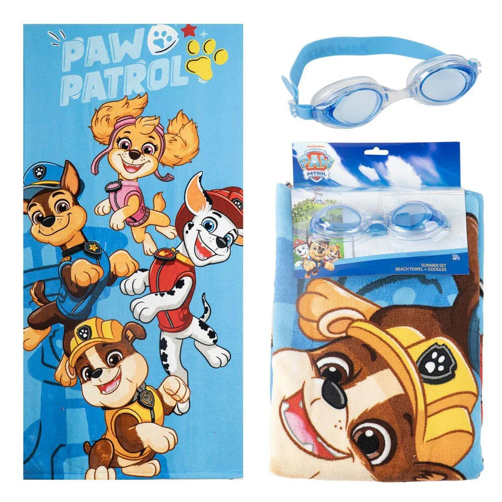 Paw Patrol towel + swimming goggles set Nerdscape
