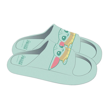 Star Wars The Mandalorian Grogu flip-flops Nerdscape