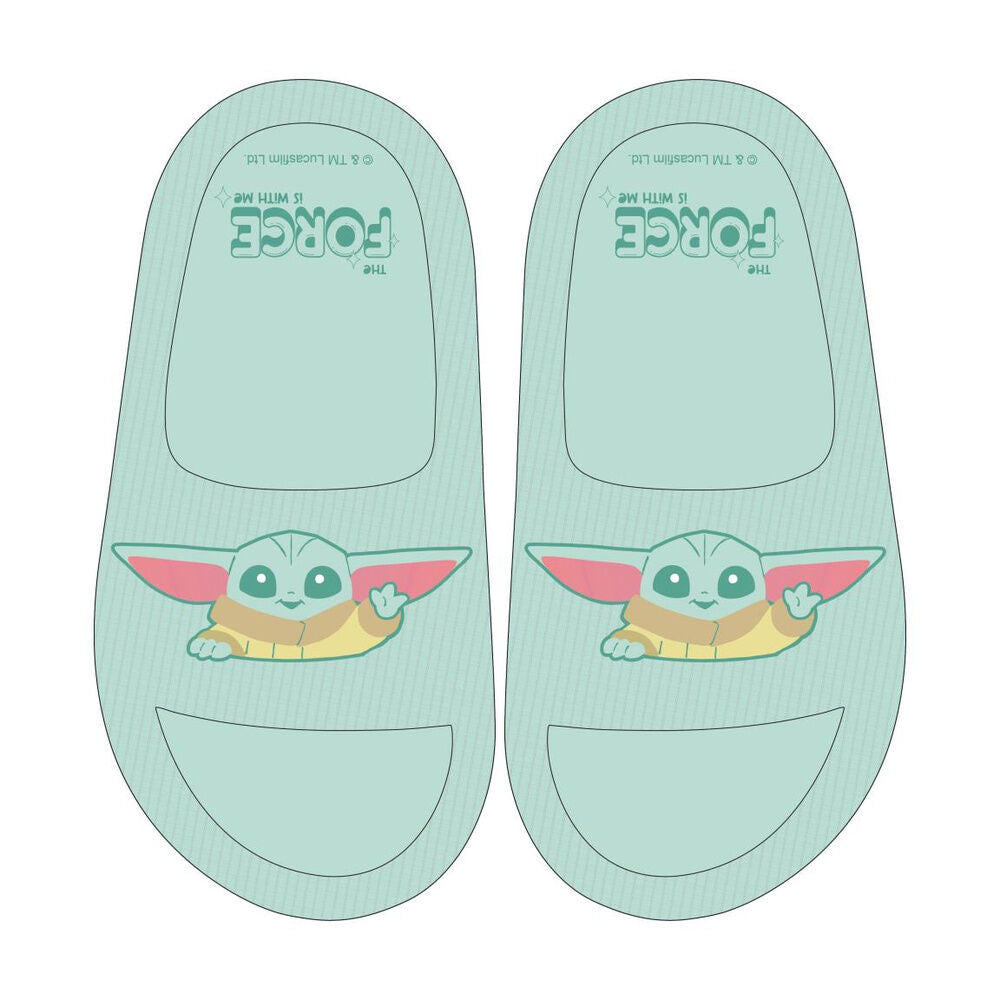 Star Wars The Mandalorian Grogu flip-flops Nerdscape