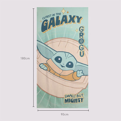 Star Wars The Mandalorian Grogu microfibre beach towel Nerdscape