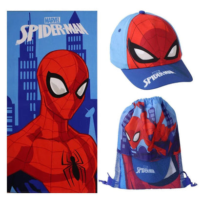 Marvel Spiderman towel + bag + cap set Nerdscape