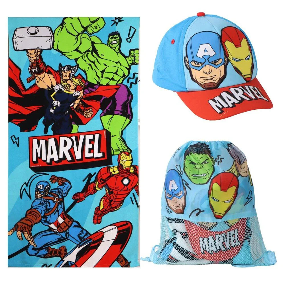 Marvel Avengers towel + bag + cap set Nerdscape