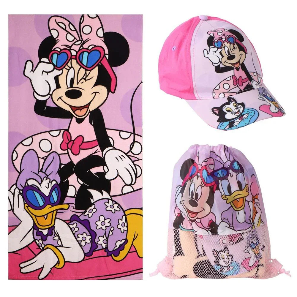 Disney Minnie towel + bag + cap set Nerdscape
