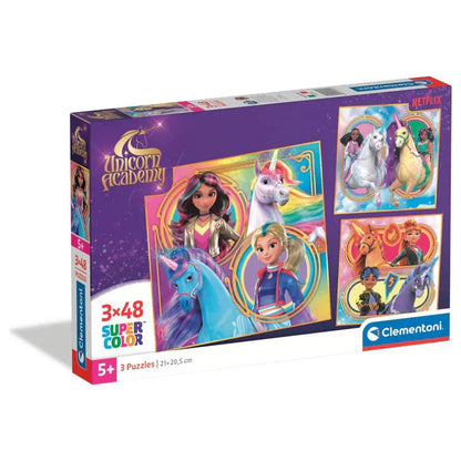 Unicorn Academy puzzle 3x48pcs Nerdscape
