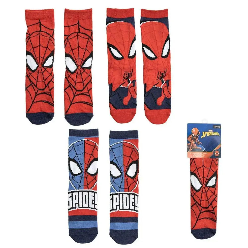 Marvel Spiderman Pack 3 Socks - Nerdscape Nerdscape