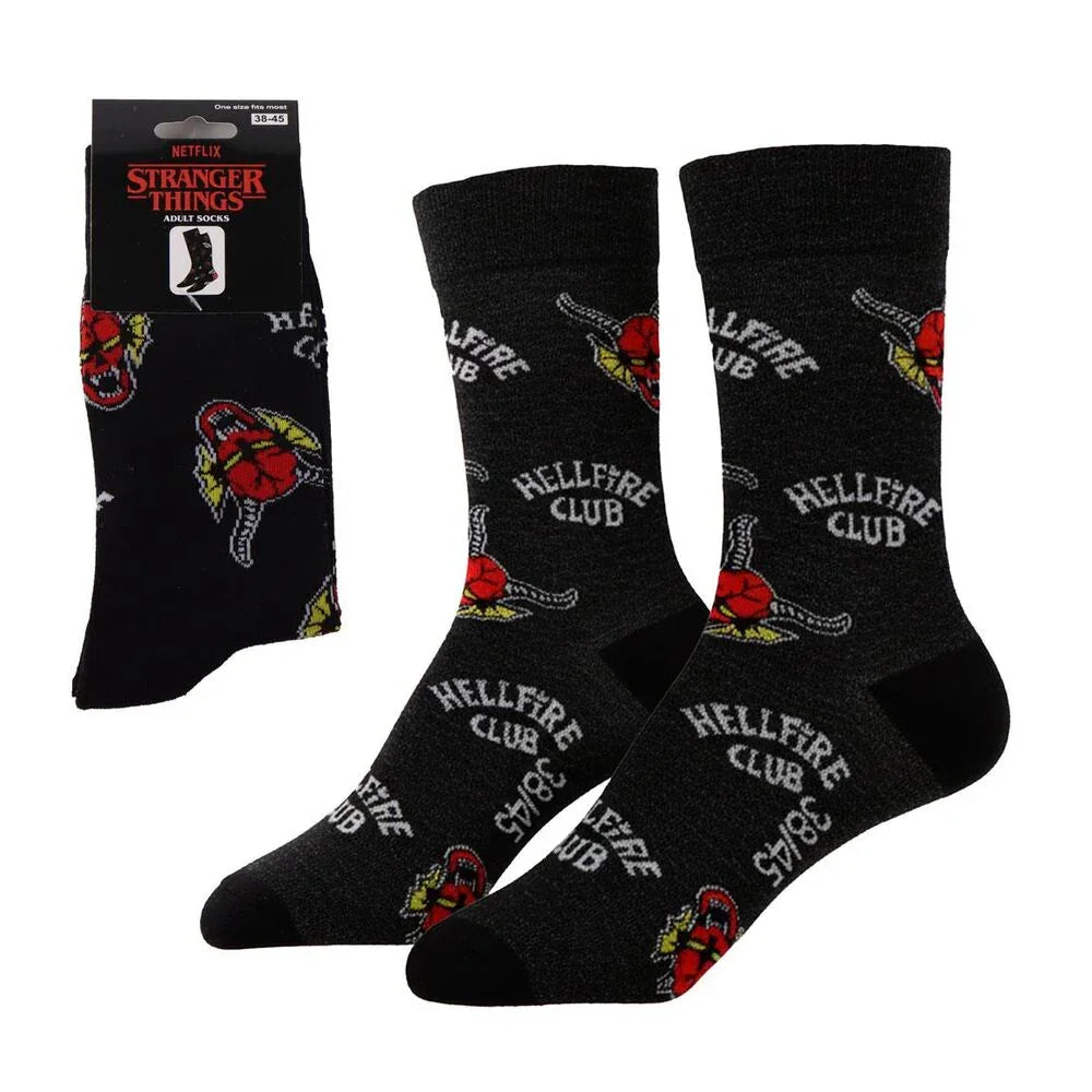 Stranger Things Hellfire Club adult socks Nerdscape