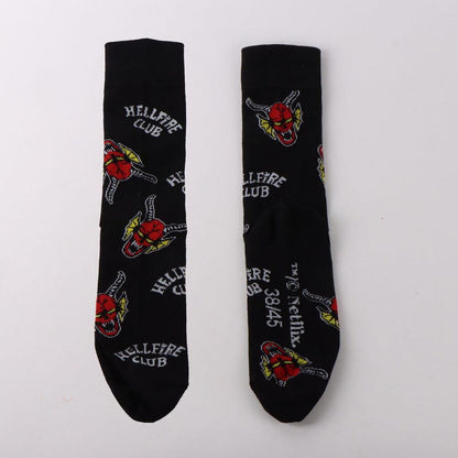 Stranger Things Hellfire Club adult socks Nerdscape