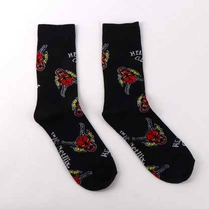 Stranger Things Hellfire Club adult socks Nerdscape