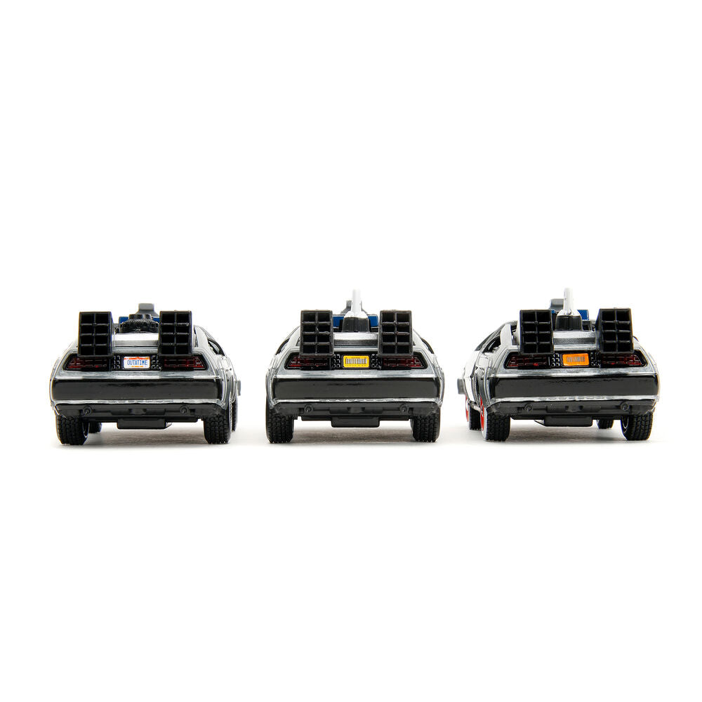 Back to the Future 40th Anniversary Time Machine pack 3 Dlorean Nerdscape