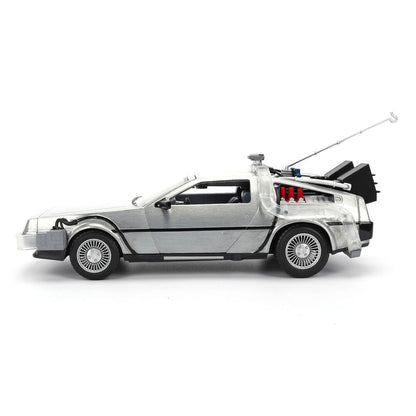 Back to the Future 40th Anniversary Time Machine Hollywood Rides Dlorean replica Nerdscape