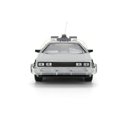 Back to the Future 40th Anniversary Time Machine Hollywood Rides Dlorean replica Nerdscape