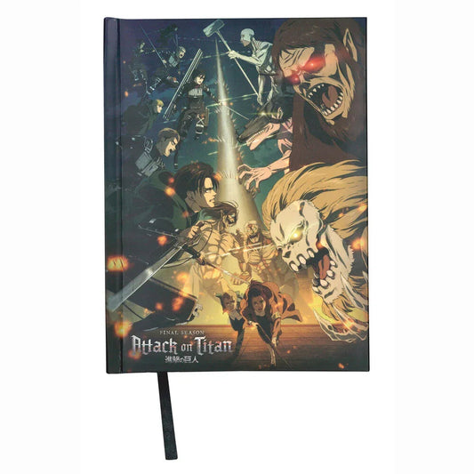 Attack on Titans Strugglen Notebook with light Nerdscape