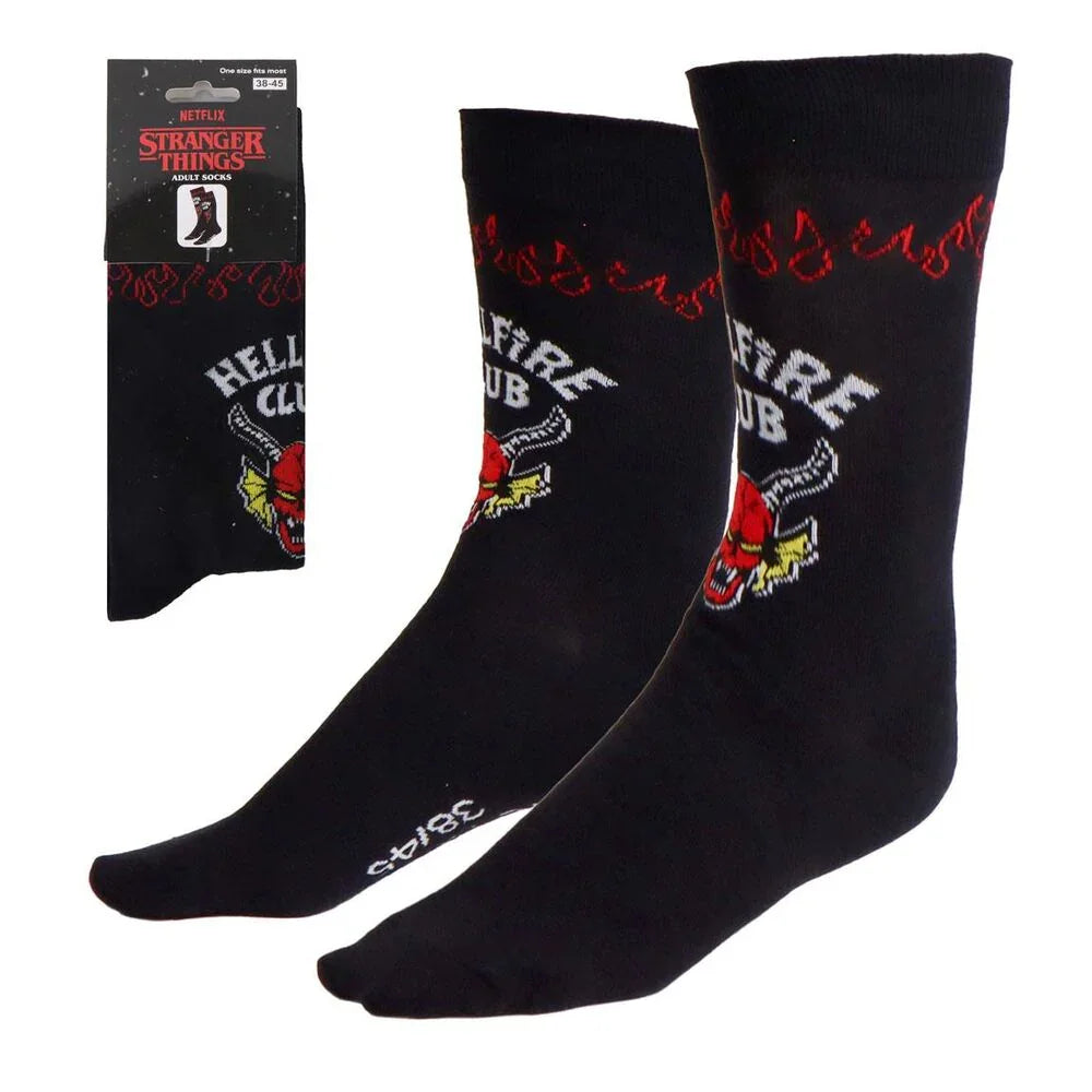 Stranger Things Hellfire Club adult socks Nerdscape