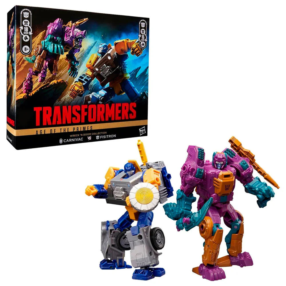 Transformers Fisitron e Carnivac Age of The Primes - Figura da Collezione - Nerdscape Nerdscape