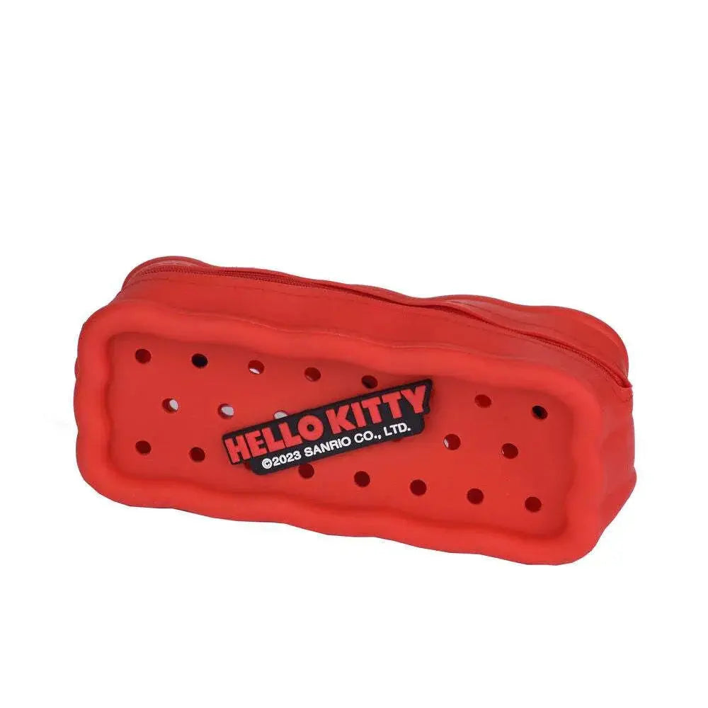 Astuccio rosso in silicone Hello Kitty con fori e logo, accessorio Nerdscape