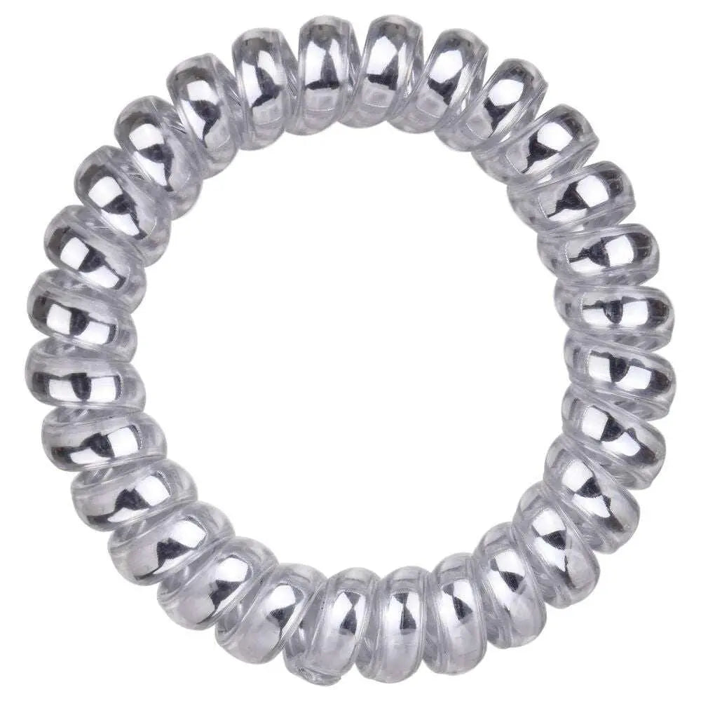 Elastico trasparente per capelli a spirale, accessorio Nerdscape, design moderno