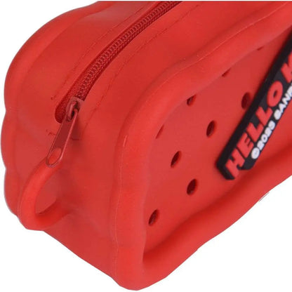 Astuccio rosso a forma di sandwich con cerniera, accessorio Nerdscape originale.