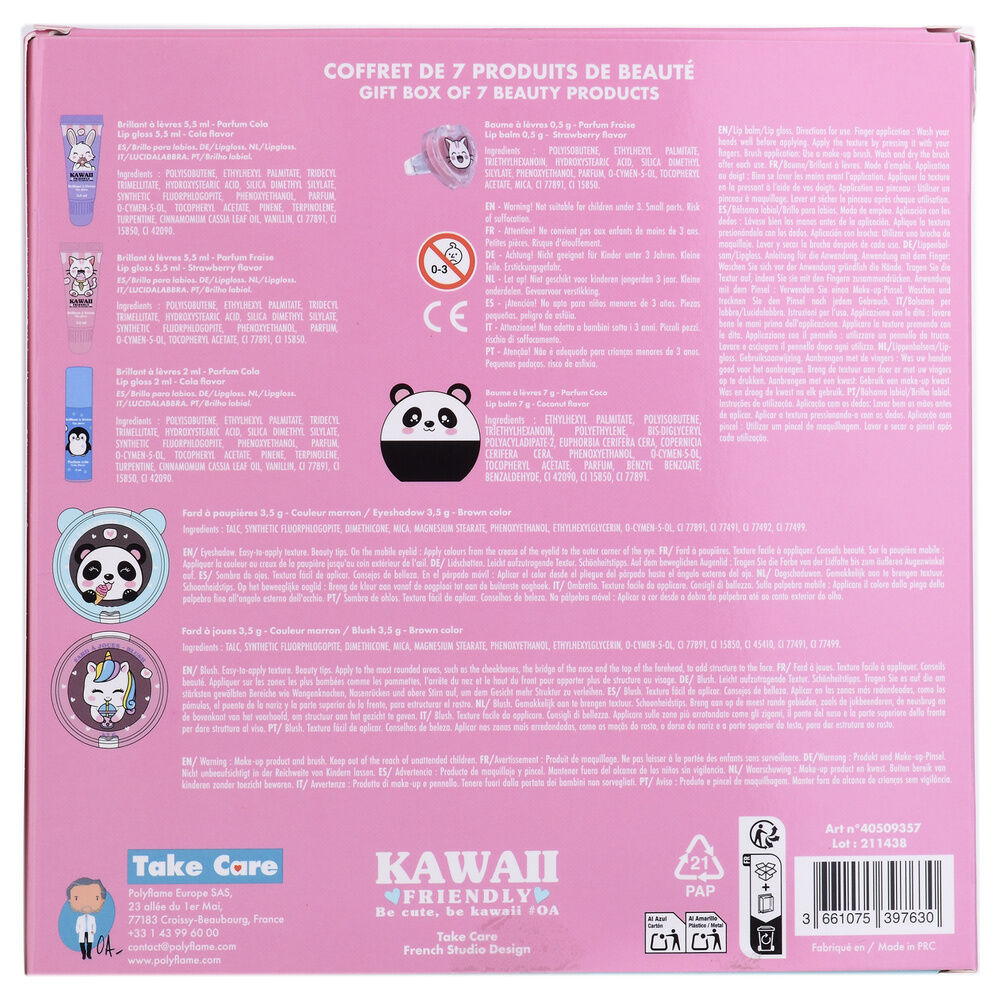 Ensemble Kawaii de 7 produits de beauté