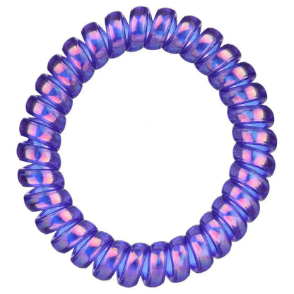 Elastico per capelli spiralato viola lucido, accessorio Nerdscape