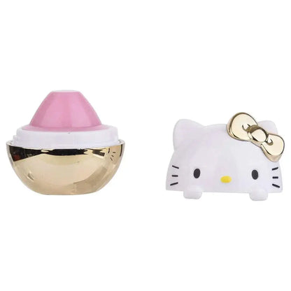 Balsamo labbra Nerdscape a forma di Hello Kitty con dettagli oro, vista prodotto aperto