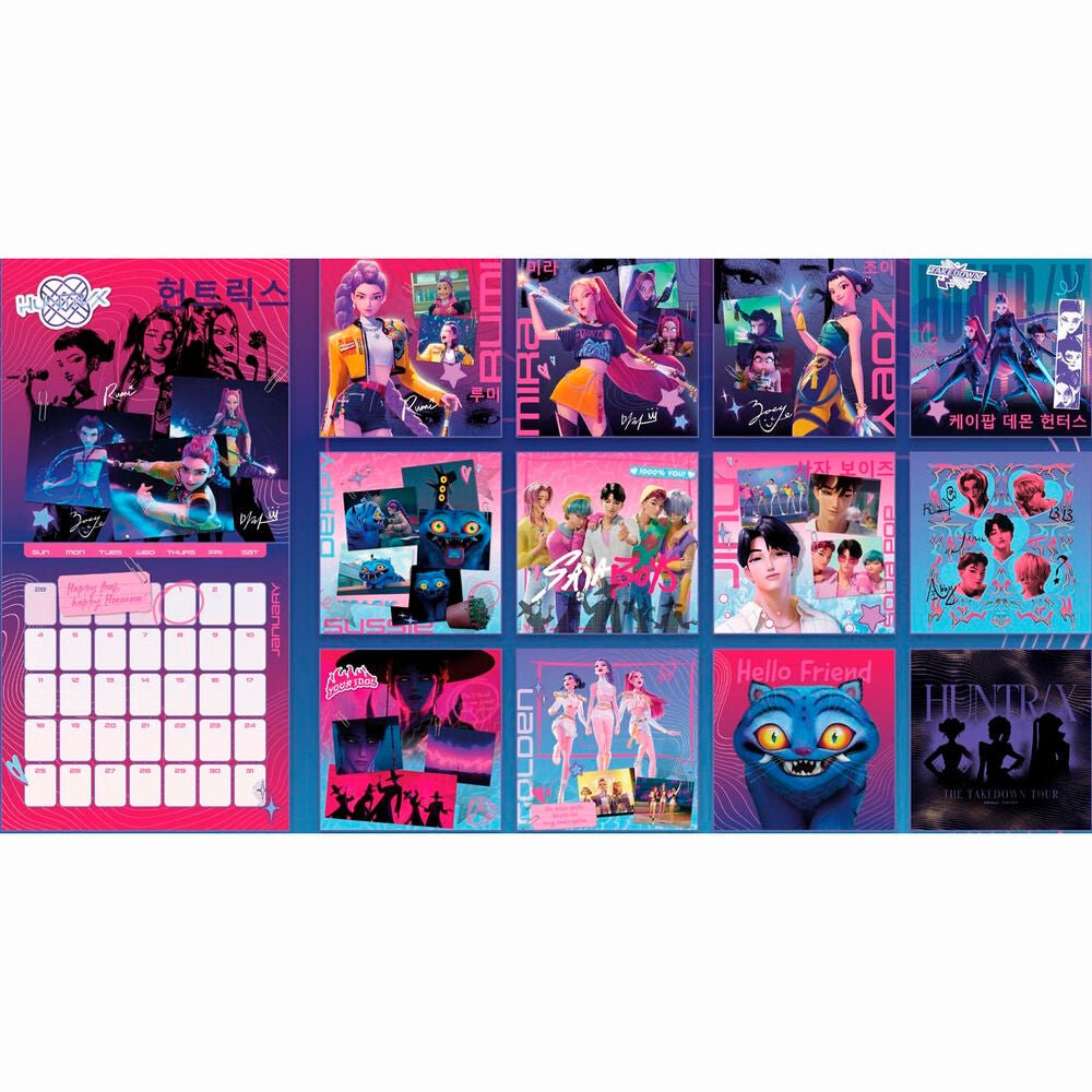 KPOP Demon Hunters Wall calendar 2026 - Nerdscape