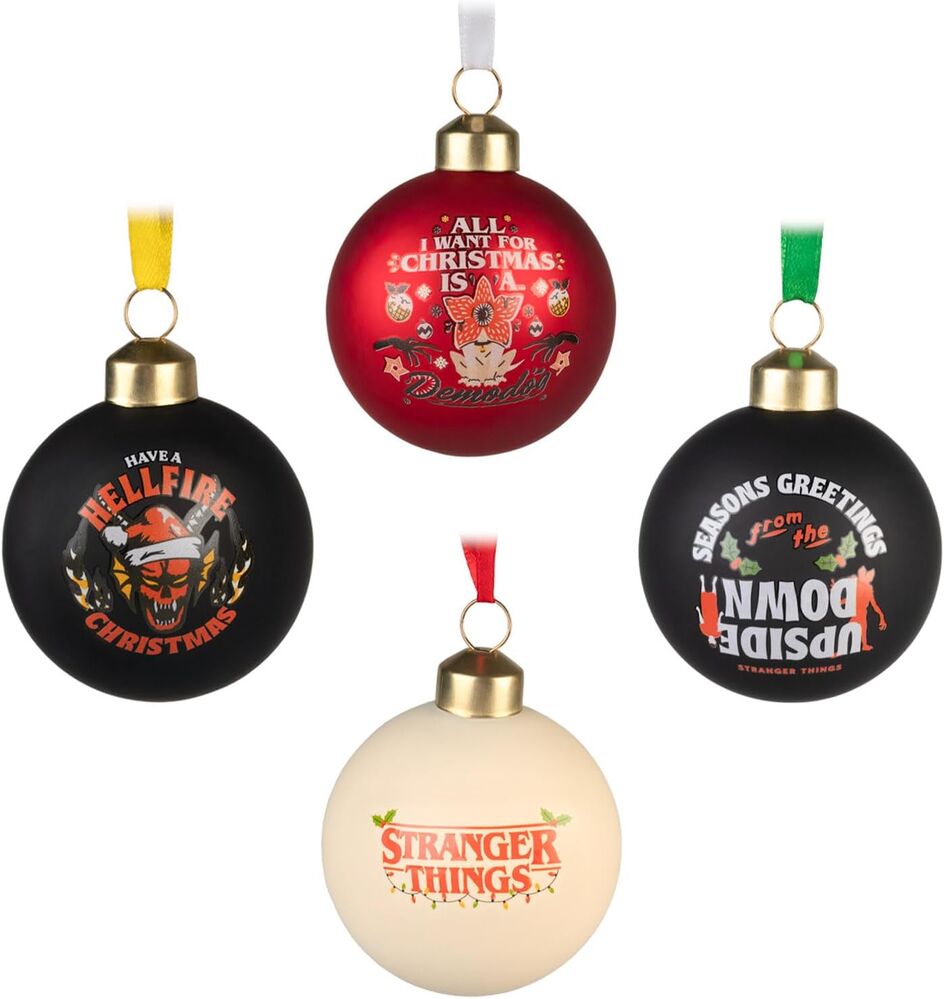 Stranger Things Set 4 Christmas ornaments