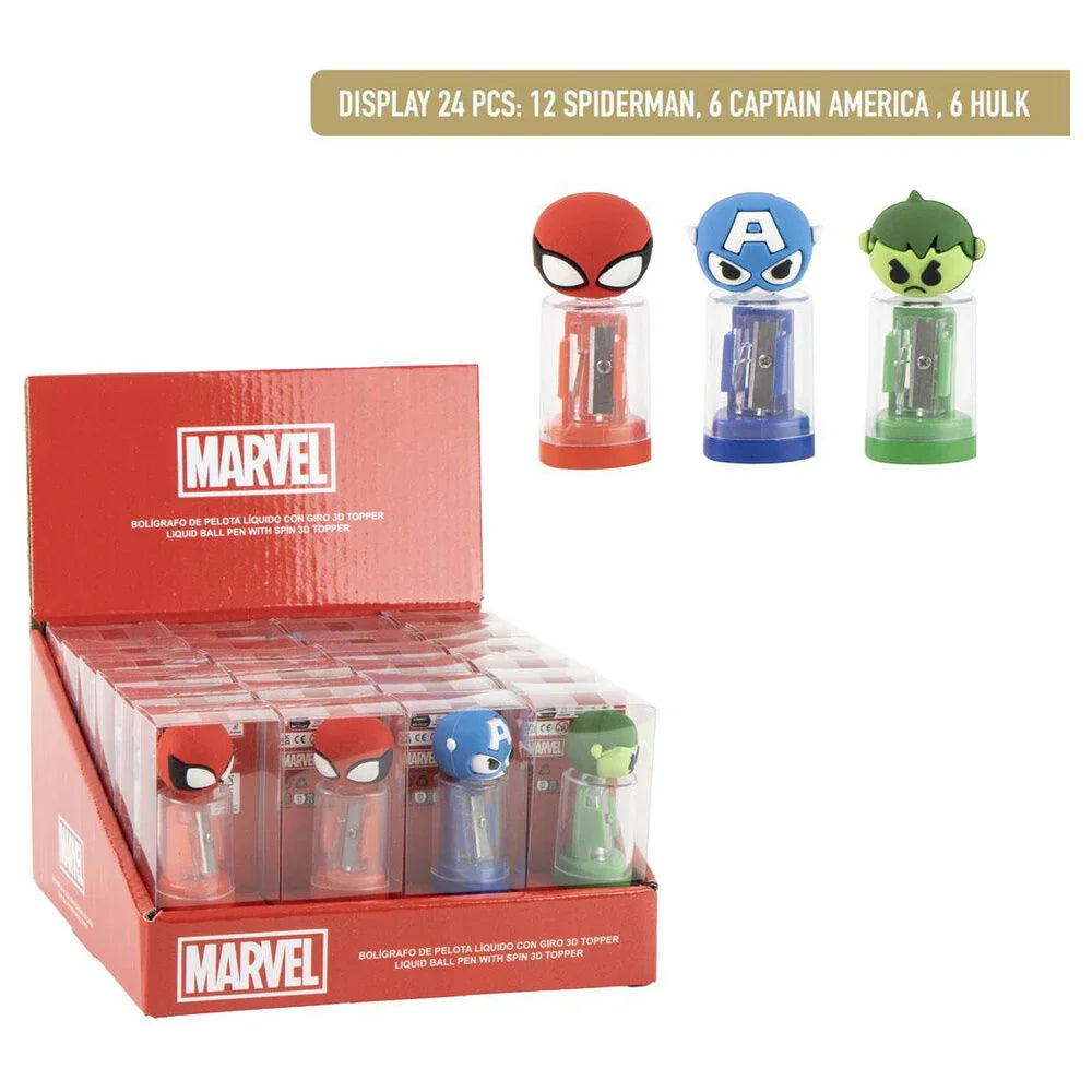 Marvel Avengers assorted pencil sharpener with container Nerdscape