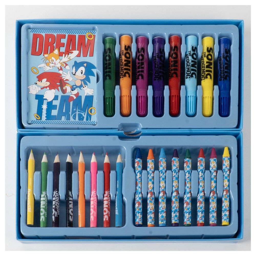 Sonic the Hedgehog Colouring stationery case Nerdscape