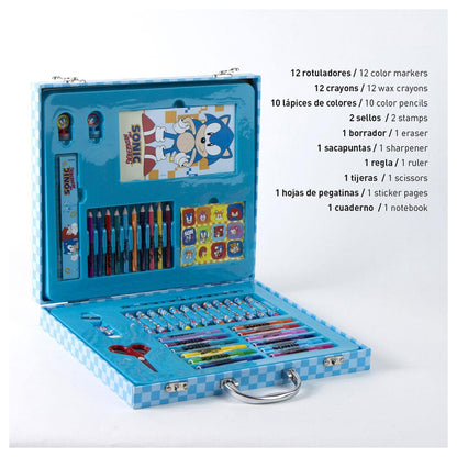 Sonic the Hedgehog Colouring stationery case Nerdscape