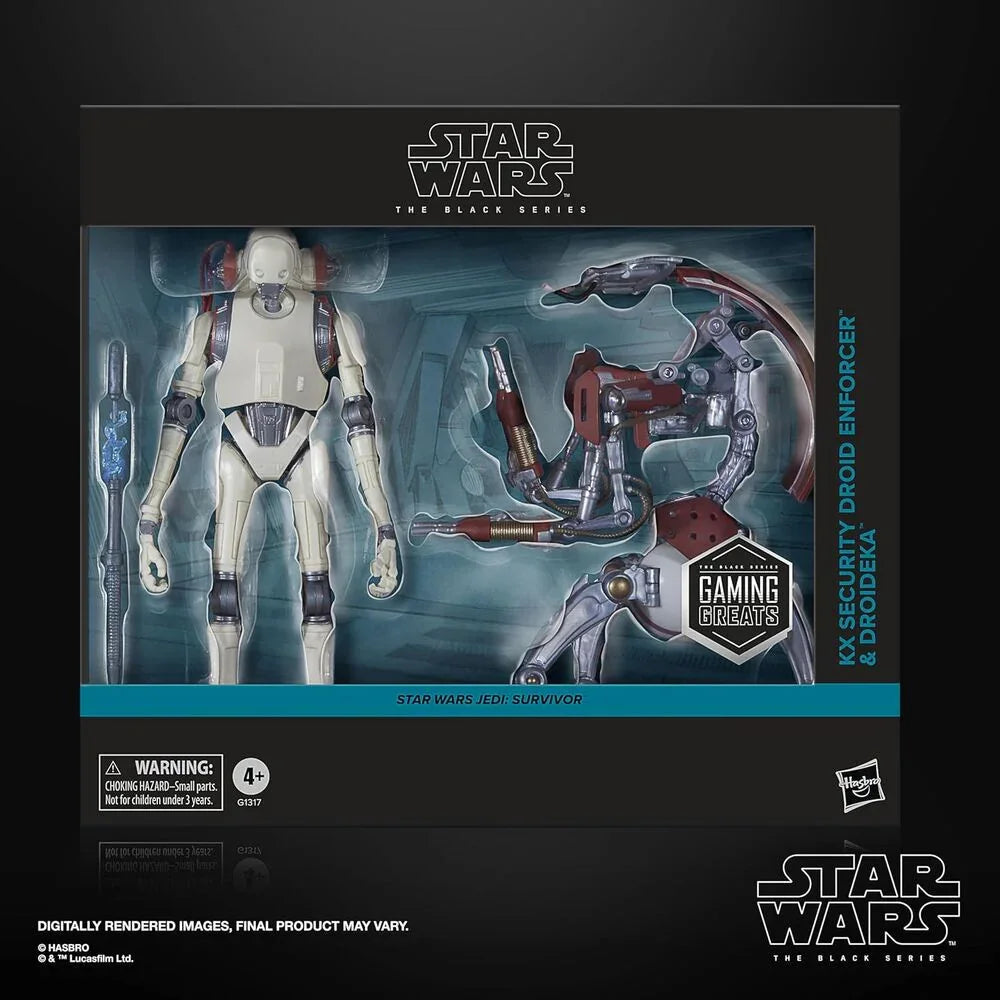 Star Wars Jedi Survivor KX Security Droid Enforcer & Droideka pack 2 figures 15cm Nerdscape