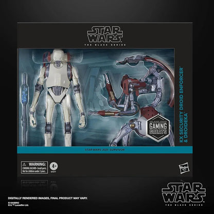 Star Wars Jedi Survivor KX Security Droid Enforcer & Droideka pack 2 figures 15cm Nerdscape