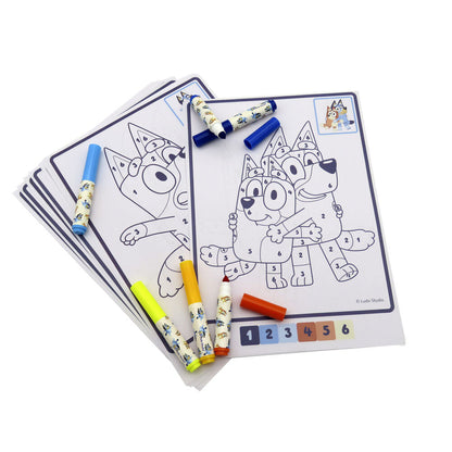 Bluey Colouring numbers set Nerdscape
