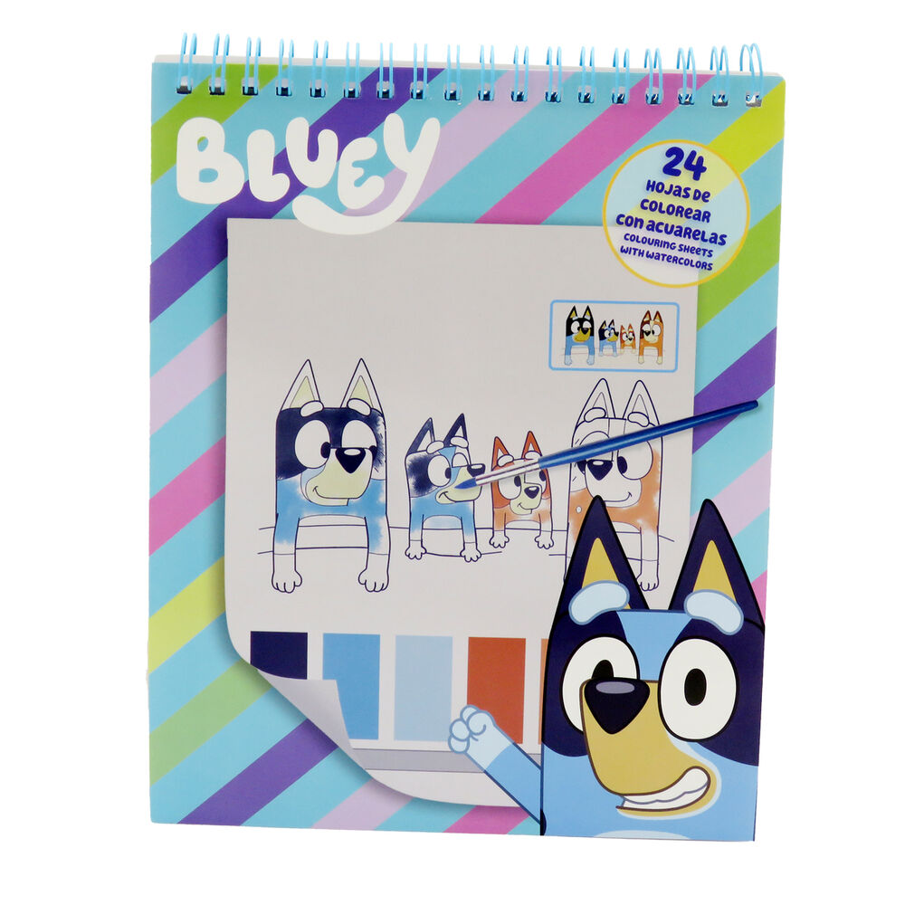 Bluey Watercolour colouring book Nerdscape