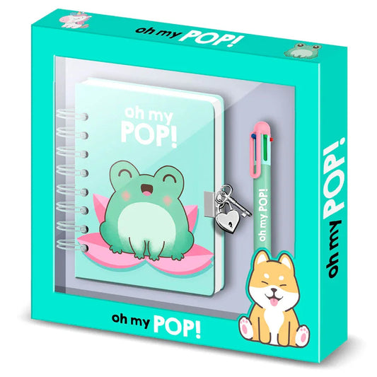 Oh My Pop! Froggy - Diario Spiralato con Penna Multicolore Nerdscape