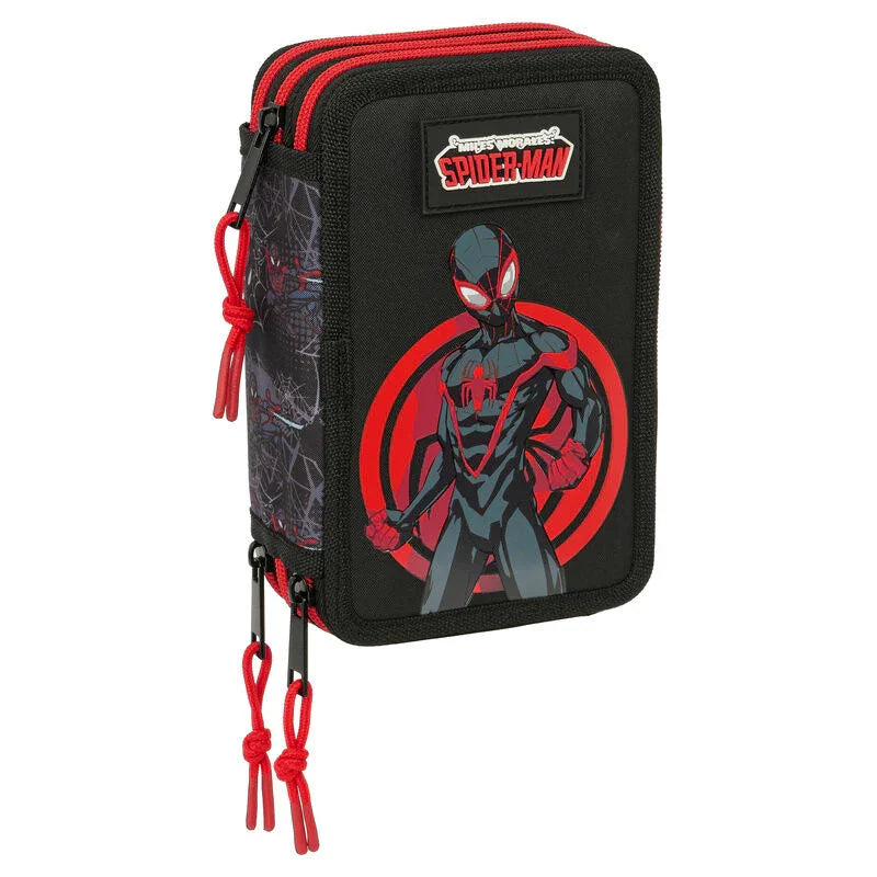 Marvel Spiderman Miles Morales triple pencil case 37pcs Nerdscape