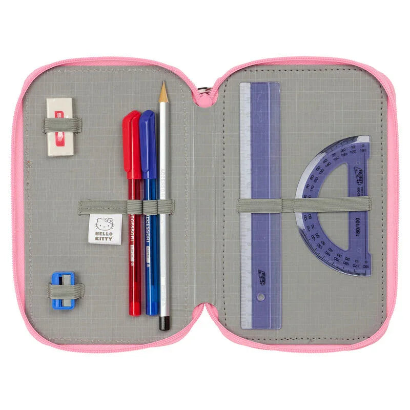 Hello Kitty triple pencil case 37pcs Nerdscape