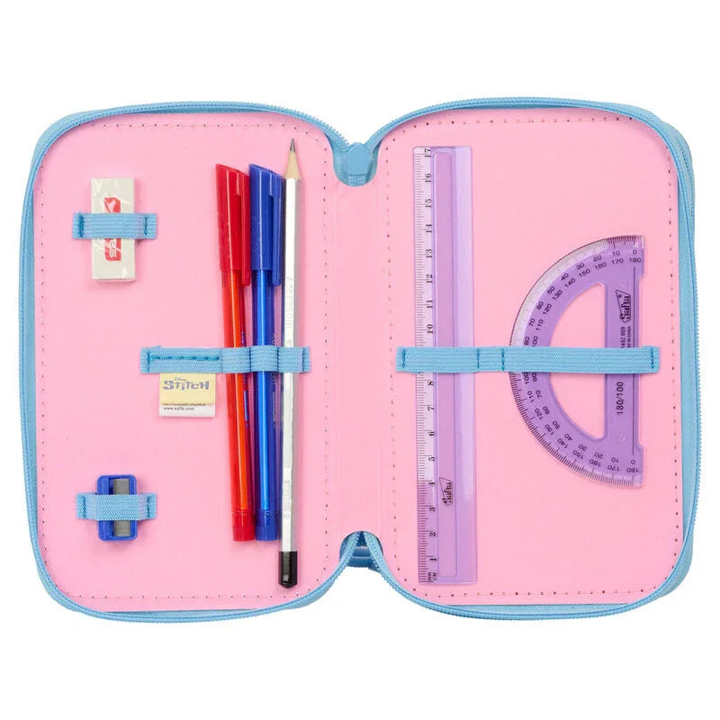 Disney Stitch Bright triple pencil case 37pcs Nerdscape