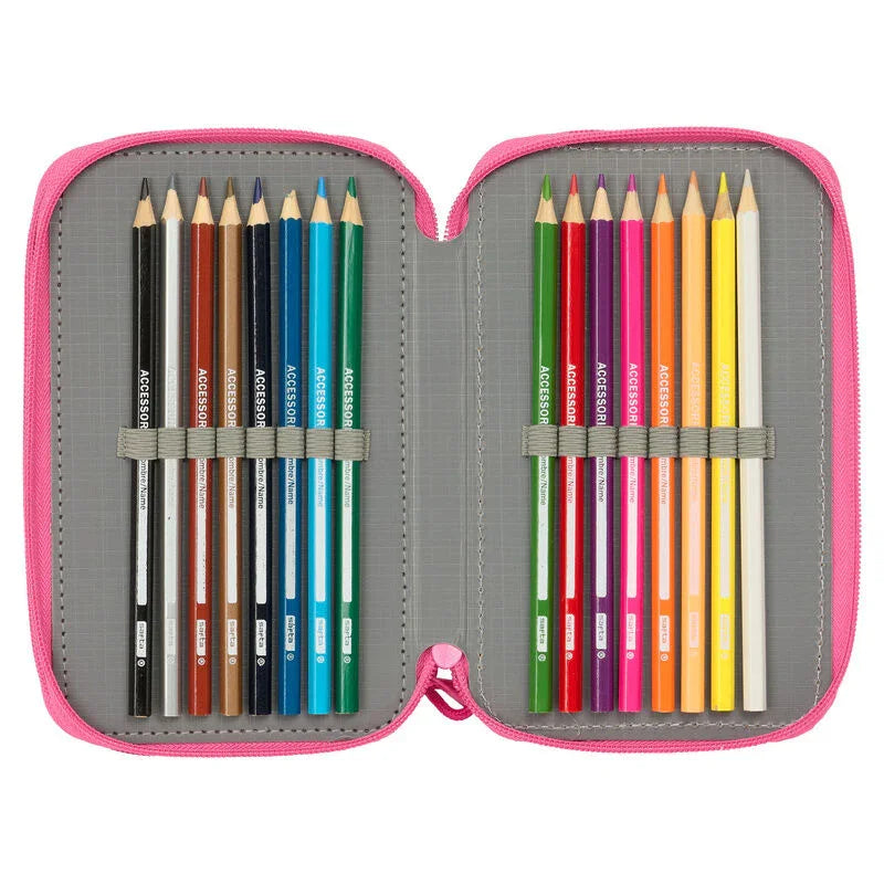 Disney Princess triple pencil case 37pcs Nerdscape