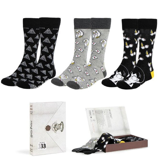 Harry Potter pack 3 adult socks Nerdscape