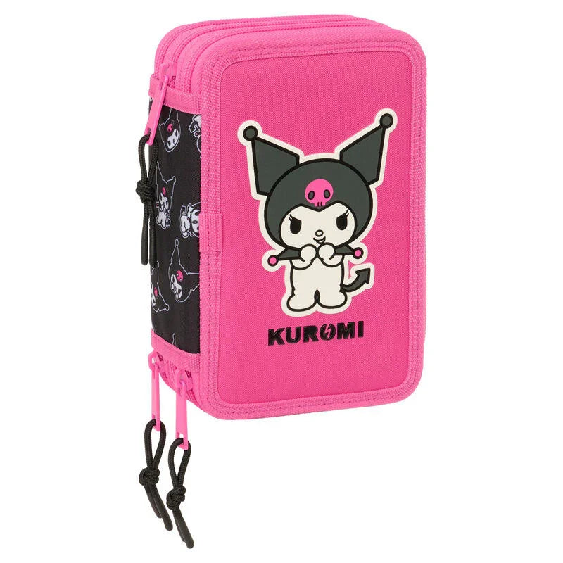 Hello Kitty Kuromi triple pencil case 37pcs Nerdscape