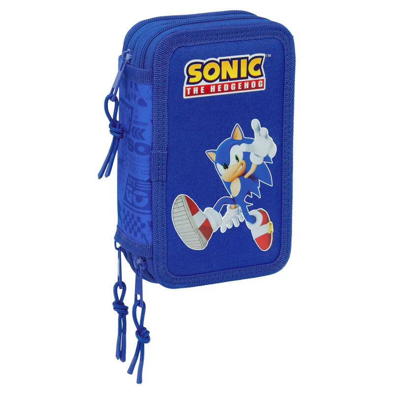 Sonic the Hedgehog triple pencil case 37pcs Nerdscape