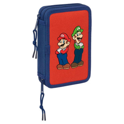 Super Mario Bros Mamma Mia double pencil case 29pcs Nerdscape