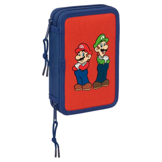 Super Mario Bros Mamma Mia double pencil case 29pcs Nerdscape