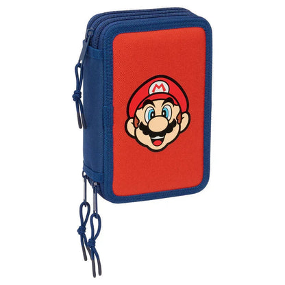 Super Mario Bros Mamma Mia triple pencil case 37pcs Nerdscape
