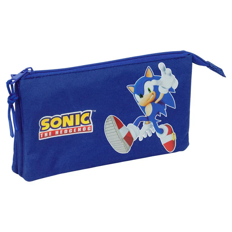 Sonic the Hedgehog triple pencil case Nerdscape