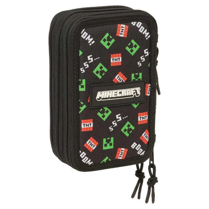 Minecraft triple pencil case 37pcs Nerdscape