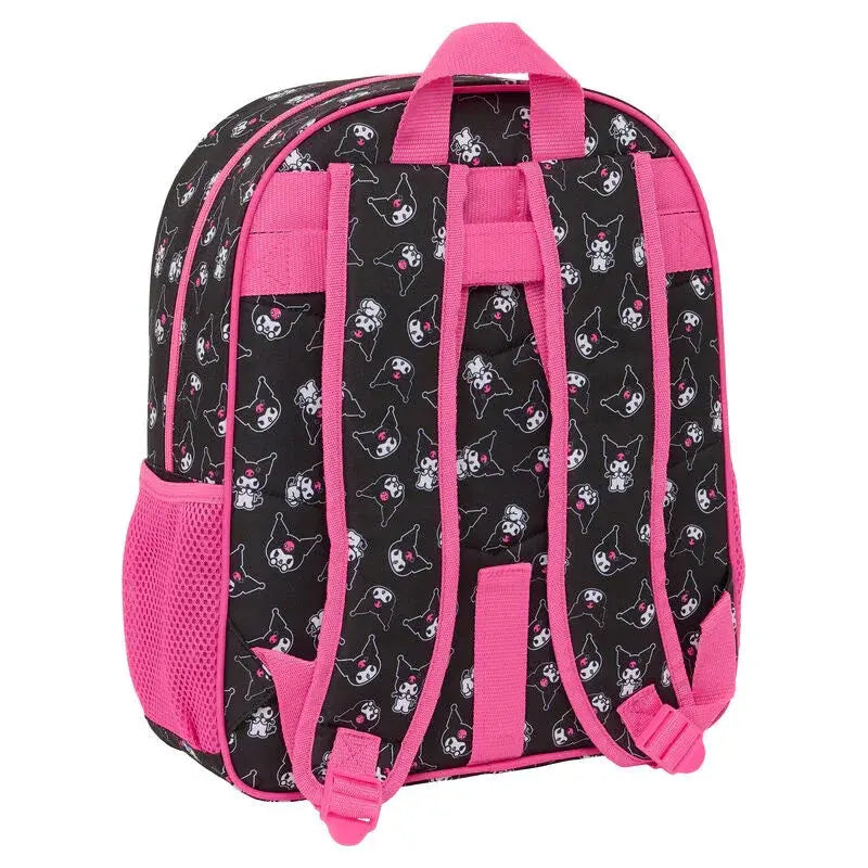 Zaino NerdScape nero e rosa con personaggi kawaii, spallacci regolabili, stile nerd